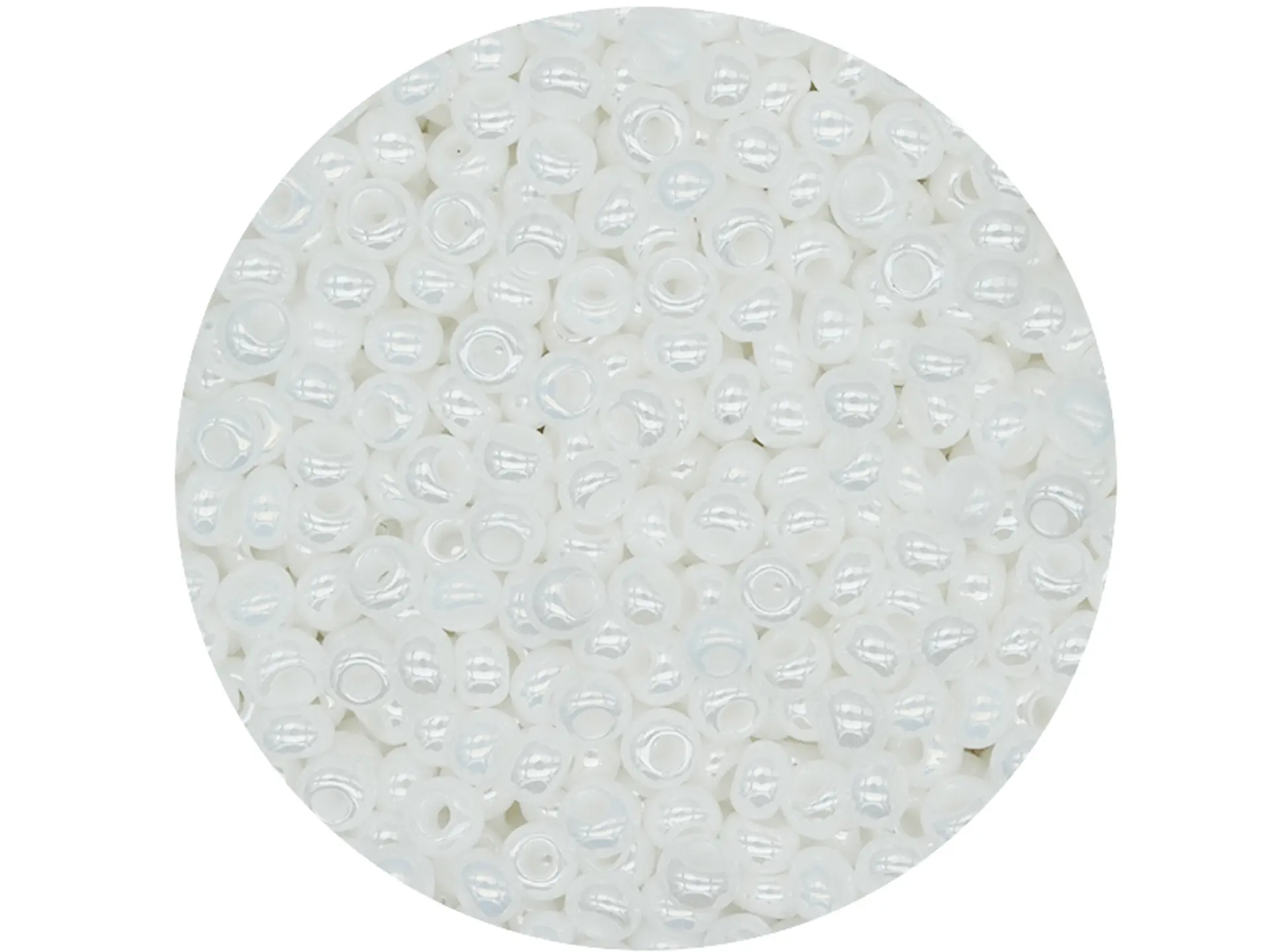 CHAQUIRA CHECA 8/0 (3MM) BLANCO PERLADO X 20 GRAMOS (792 UND APROX) 1
