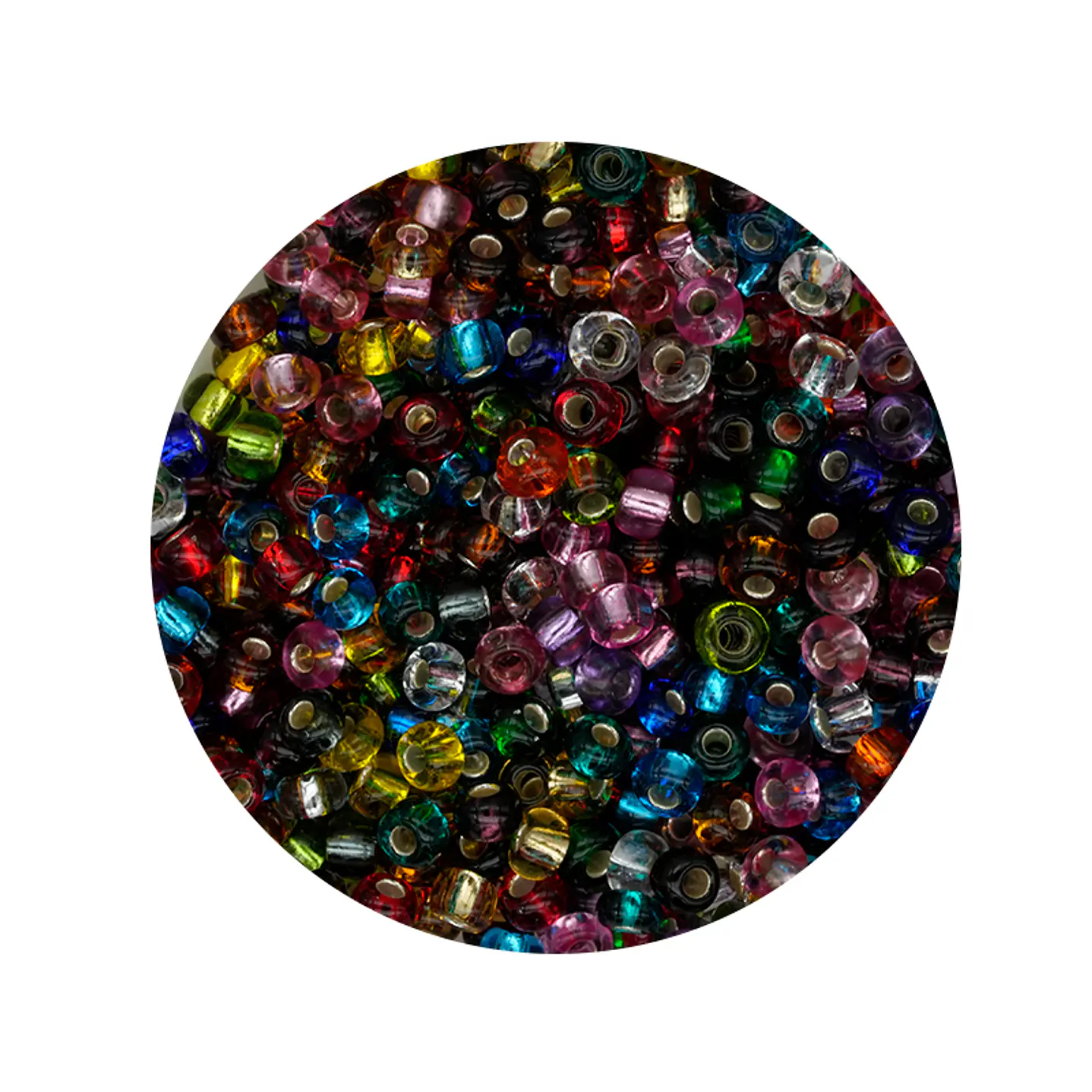 CHAQUIRA CHECA 8/0 (3MM) MIX BRILLANTE TRANSPARENTE X 20 GRAMOS (792 UND APROX) 1