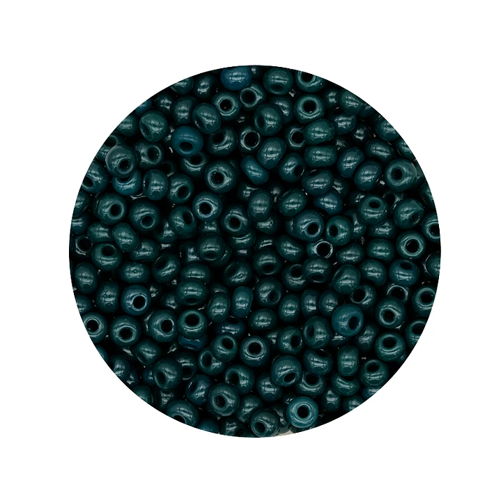CHAQUIRA CHECA 8/0 (3MM) VERDE OSCURO X 20 GRAMOS (792 UND APROX) 1
