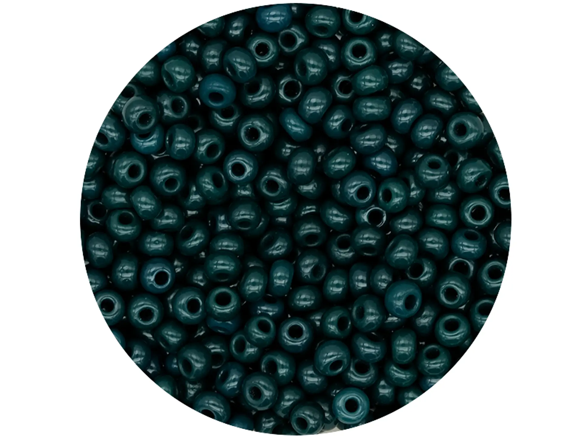 CHAQUIRA CHECA 8/0 (3MM) VERDE OSCURO X 20 GRAMOS (792 UND APROX) 1