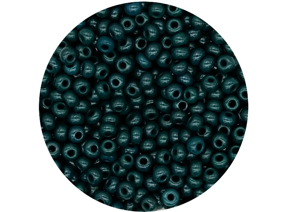 CHAQUIRA CHECA 8/0 (3MM) VERDE OSCURO X 20 GRAMOS (792 UND APROX) 1