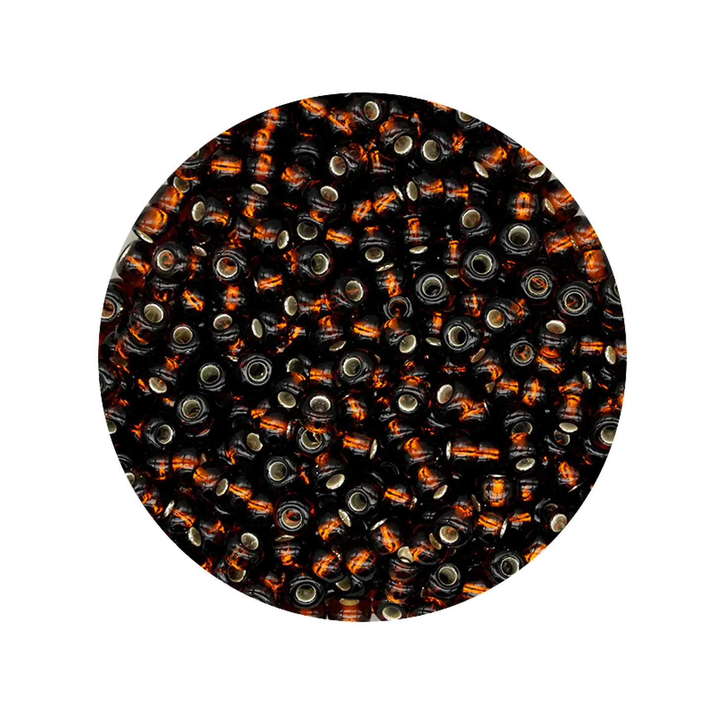 CHAQUIRA CHECA 8/0 (3MM) OCRE OSCURO BRILLANTE X 20 GRAMOS (792 UND APROX) 1