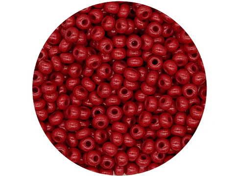 CHAQUIRA CHECA 8/0 (3MM) ROJO OSCURO  X 20 GRAMOS (792 UND APROX)
