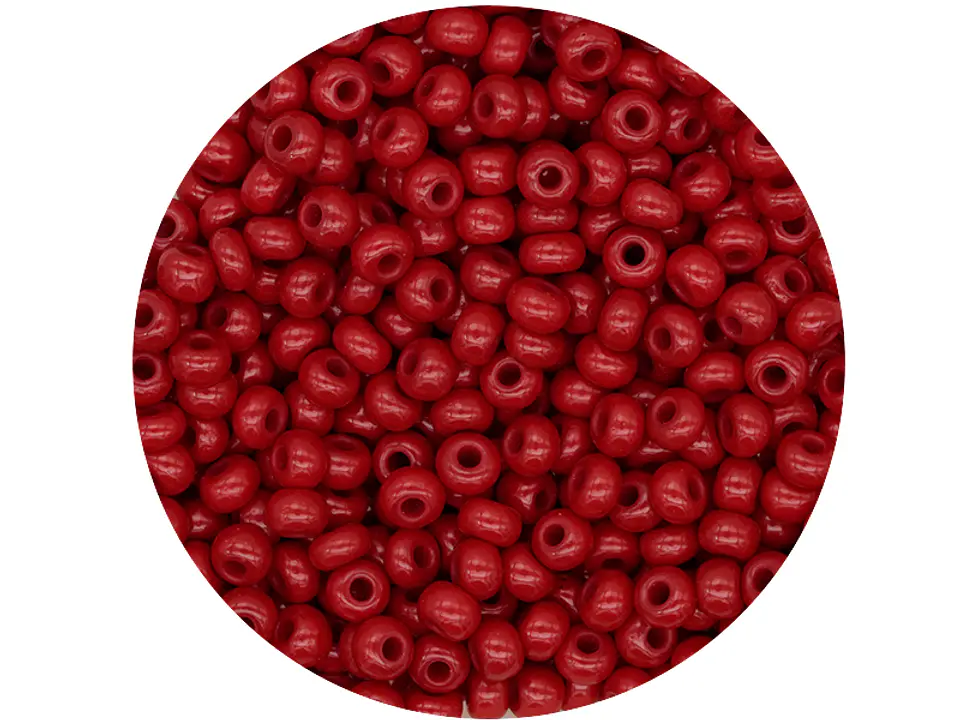CHAQUIRA CHECA 8/0 (3MM) ROJO OSCURO  X 20 GRAMOS (792 UND APROX) 1