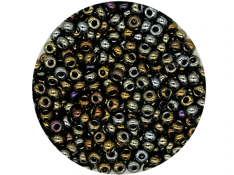 CHAQUIRA CHECA 8/0 (3MM) CAFE IRIZADO X 20 GRAMOS (792 UND APROX)