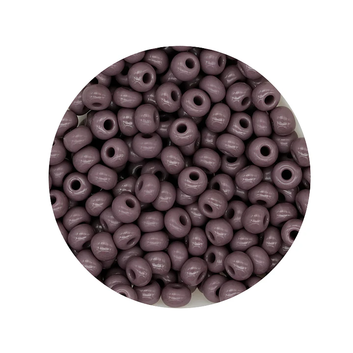 CHAQUIRA CHECA 6/0 (4MM) MORADO CLARO X 20 GRAMOS (296 UND APROX) 1
