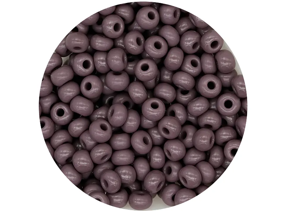 CHAQUIRA CHECA 6/0 (4MM) MORADO CLARO X 20 GRAMOS (296 UND APROX) 1