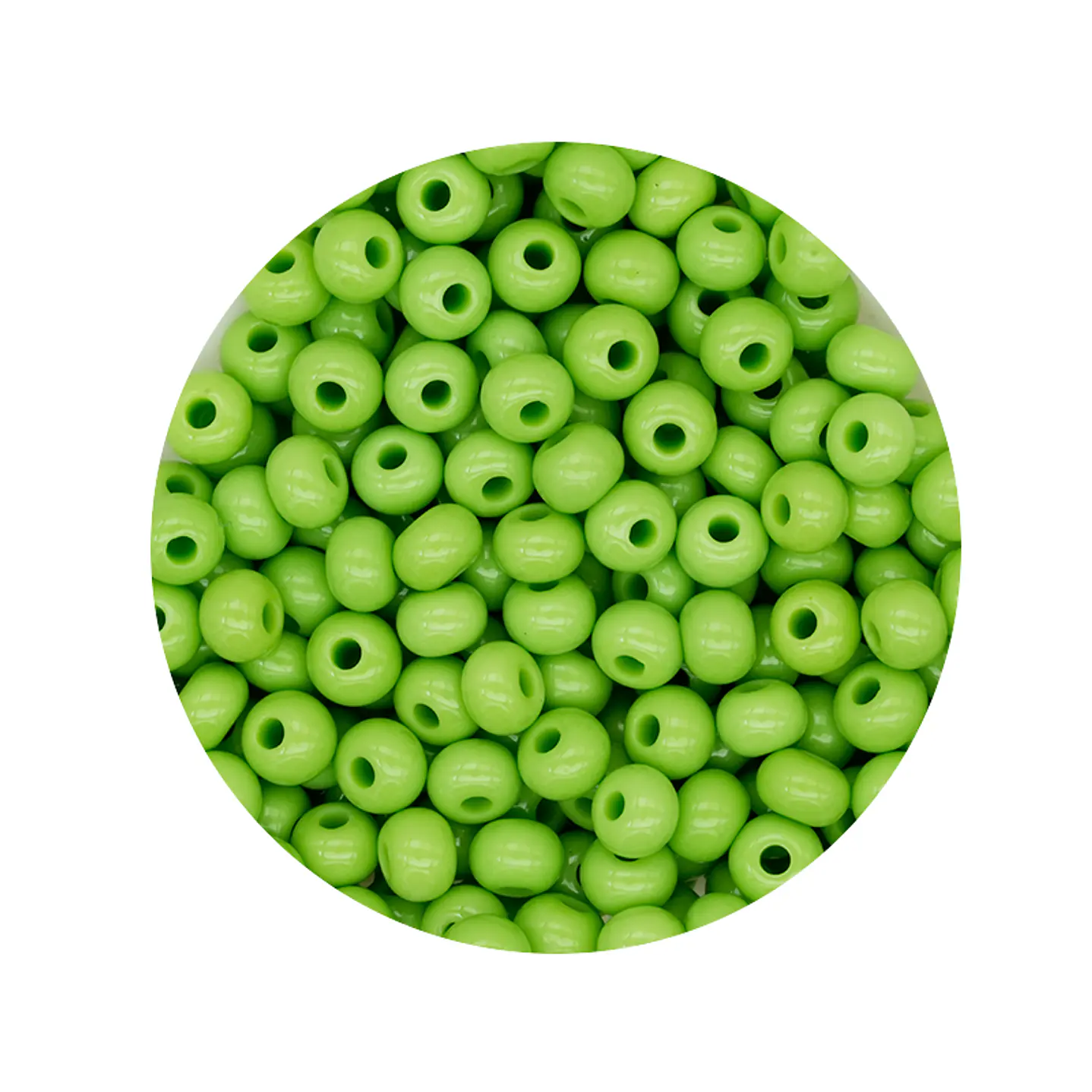 CHAQUIRA CHECA 6/0 (4MM) VERDE BICHE FUERTE X 20 GRAMOS (296 UND APROX) 1