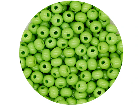 CHAQUIRA CHECA 6/0 (4MM) VERDE BICHE FUERTE X 20 GRAMOS (296 UND APROX)