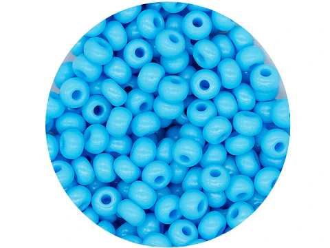 CZECH BEADS 6/0 (4MM) LIGHT BLUE X 20 GRAMS (296 UNIT APPROX)