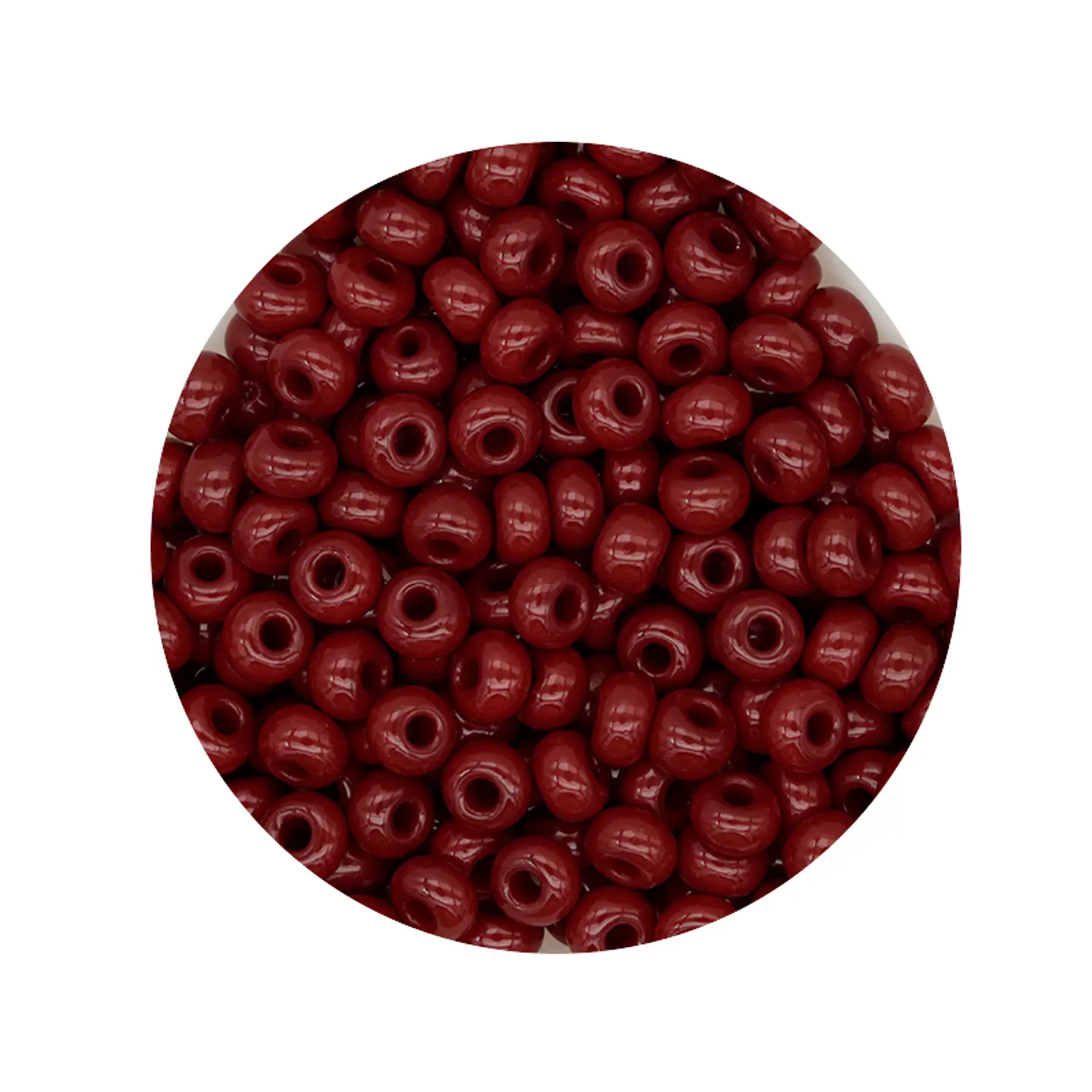 CHAQUIRA CHECA 6/0 (4MM) VINOTINTO MATE X 20 GRAMOS (296 UND APROX) 1