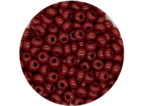 CHAQUIRA CHECA 6/0 (4MM) VINOTINTO MATE X 20 GRAMOS (296 UND APROX)