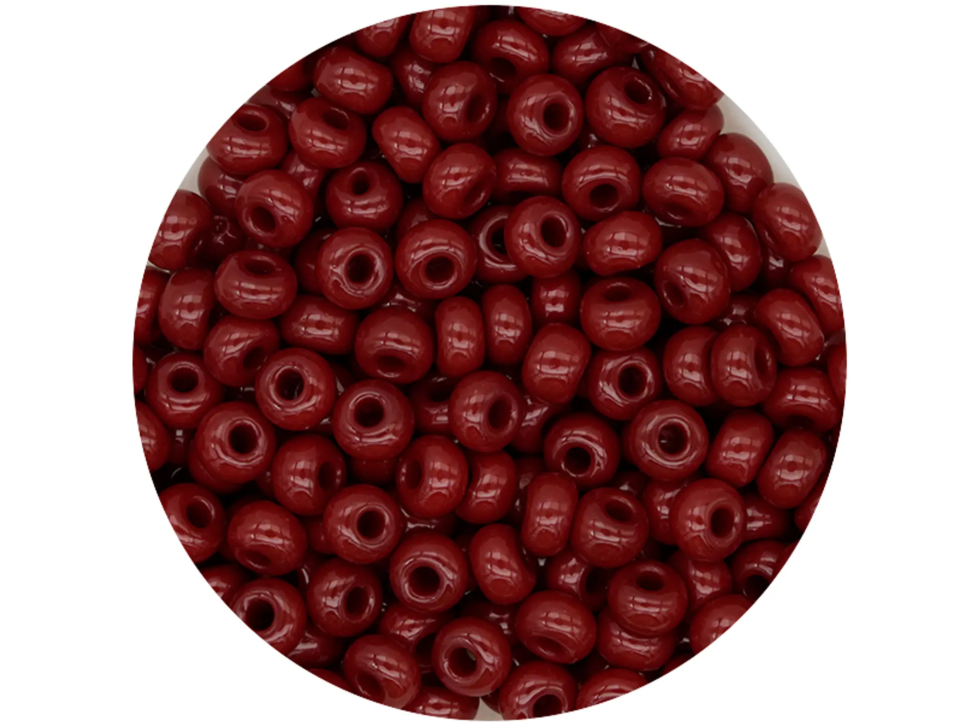 CHAQUIRA CHECA 6/0 (4MM) VINOTINTO MATE X 20 GRAMOS (296 UND APROX) 1