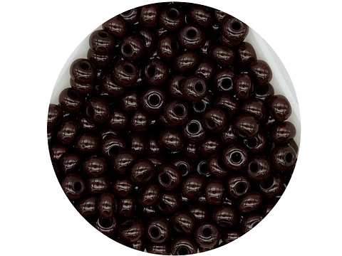 CHAQUIRA CHECA 6/0 (4MM) CAFE X 20 GRAMOS (296 UND APROX)