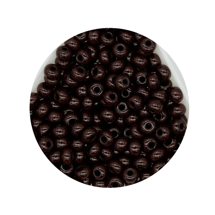 CHAQUIRA CHECA 6/0 (4MM) CAFE X 20 GRAMOS (296 UND APROX) 1