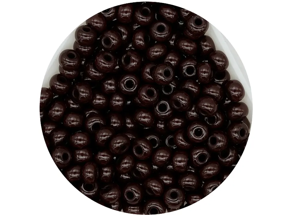 CHAQUIRA CHECA 6/0 (4MM) CAFE X 20 GRAMOS (296 UND APROX) 1