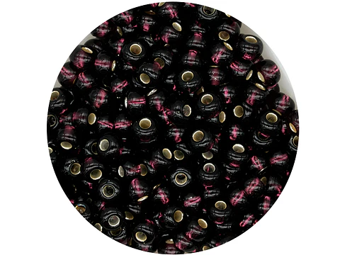 CHAQUIRA CHECA 6/0 (4MM) MORADO BRILLANTE X 20 GRAMOS (296 UND APROX)