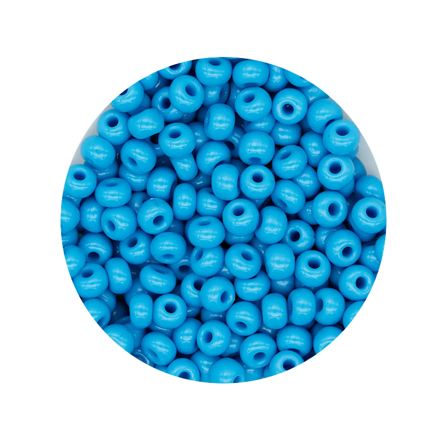 CHAQUIRA CHECA 6/0 (4MM) AZUL PETROLEO CLARO  X 20 GRAMOS (296 UND APROX) 1