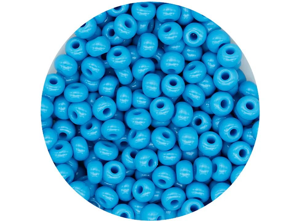 CHAQUIRA CHECA 6/0 (4MM) AZUL PETROLEO CLARO  X 20 GRAMOS (296 UND APROX) 1
