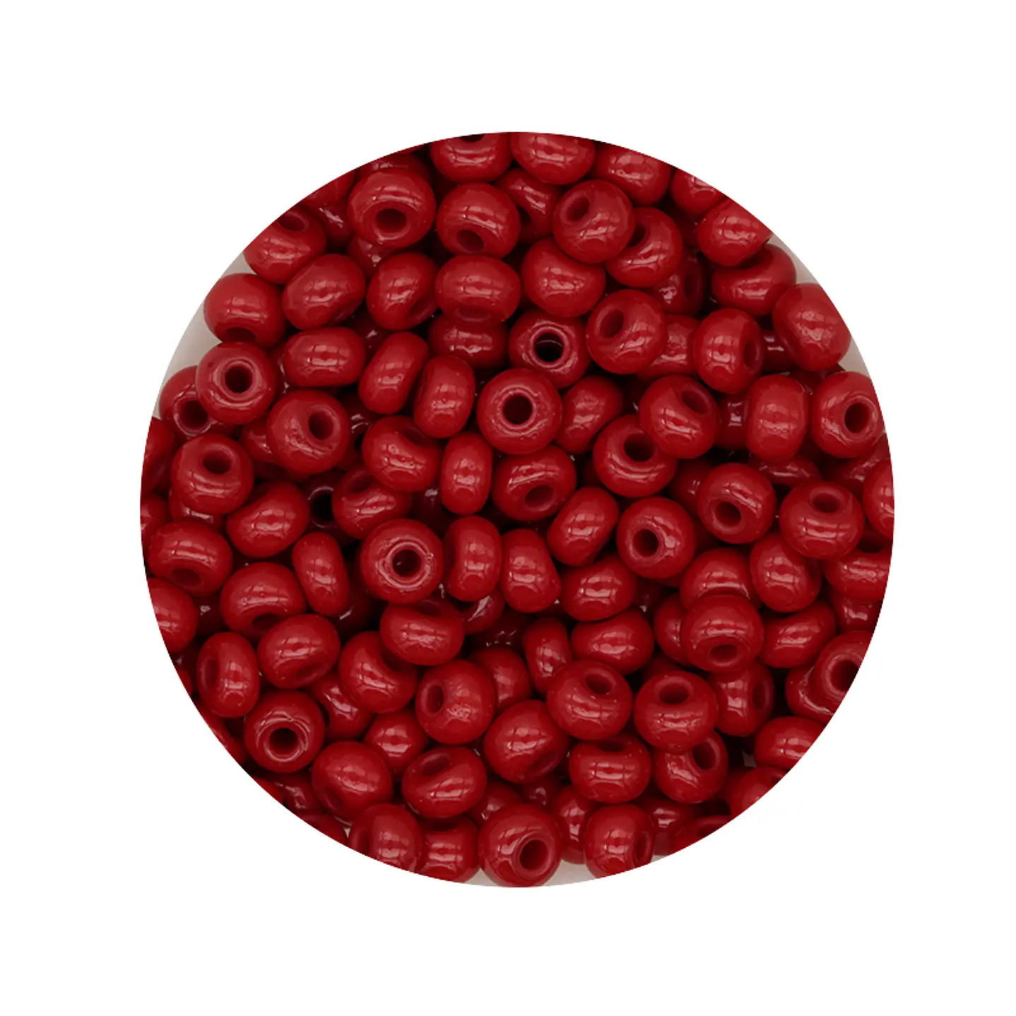 CHAQUIRA CHECA 6/0 (4MM) ROJO OSCURO  X 20 GRAMOS (296 UND APROX) 1