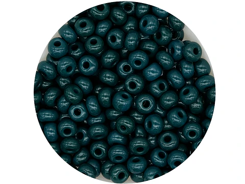 CHAQUIRA CHECA 6/0 (4MM) VERDE OSCURO X 20 GRAMOS (296 UND APROX)
