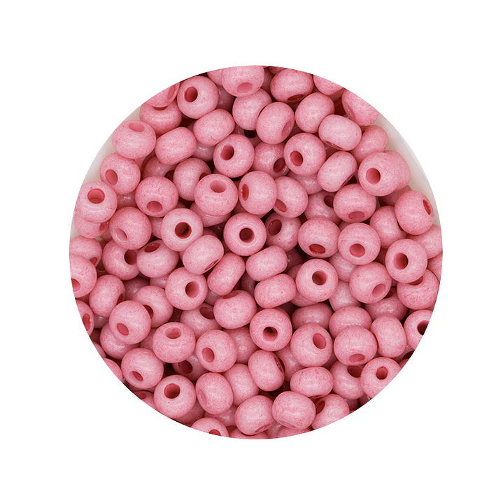 CHAQUIRA CHECA 6/0 (4MM) ROSADO CLARO (FUERTE) X 20 GRAMOS (296 UND APROX) 1