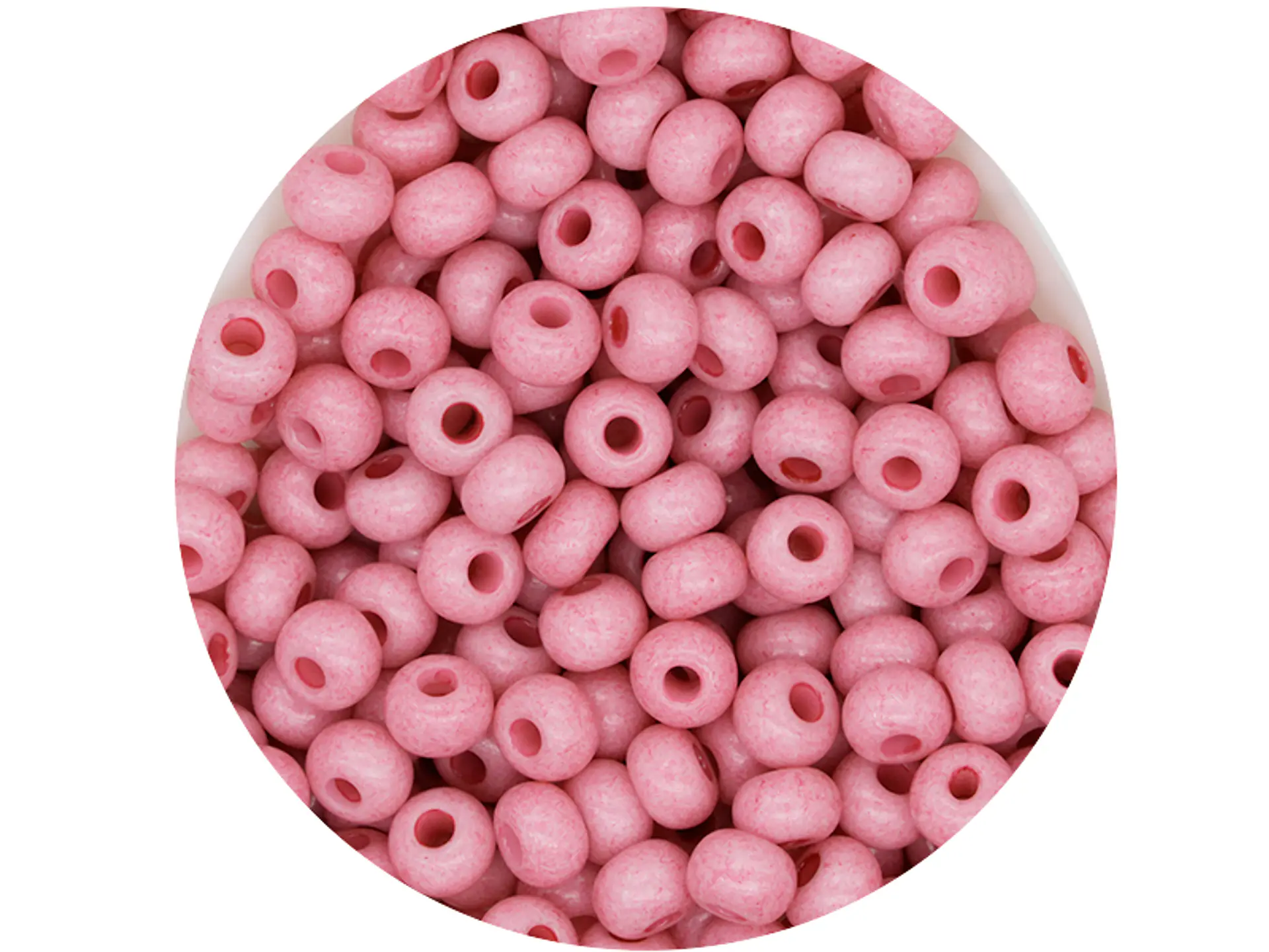 CHAQUIRA CHECA 6/0 (4MM) ROSADO CLARO (FUERTE) X 20 GRAMOS (296 UND APROX) 1