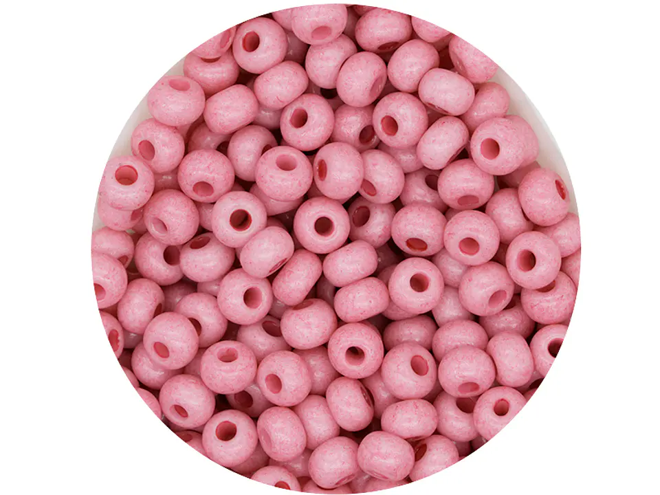 CHAQUIRA CHECA 6/0 (4MM) ROSADO CLARO (FUERTE) X 20 GRAMOS (296 UND APROX) 1