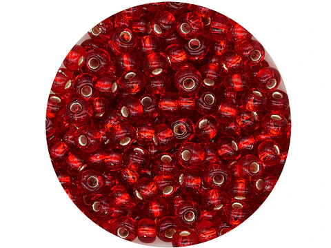 CZECH BEADS 6/0 (4MM) BRIGHT RED X 20 GRAMS (296 UNIT APPROX)