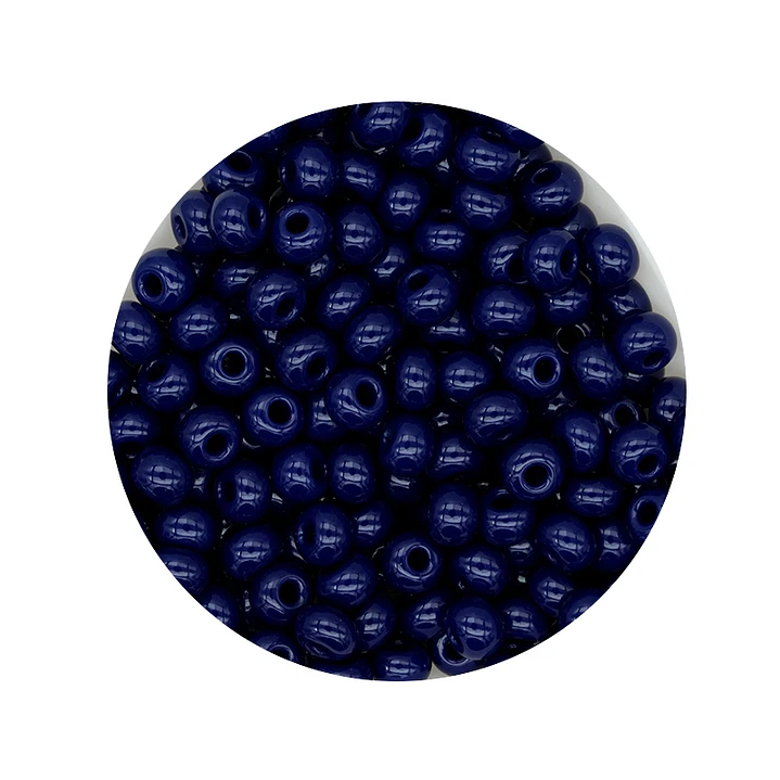 CHAQUIRA CHECA 6/0 (4MM) AZUL OSCURO X 20 GRAMOS (296 UND APROX) 1