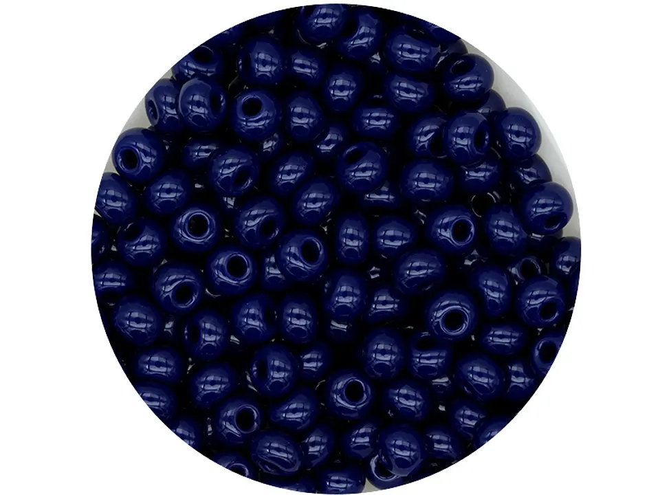 CHAQUIRA CHECA 6/0 (4MM) AZUL OSCURO X 20 GRAMOS (296 UND APROX) 1