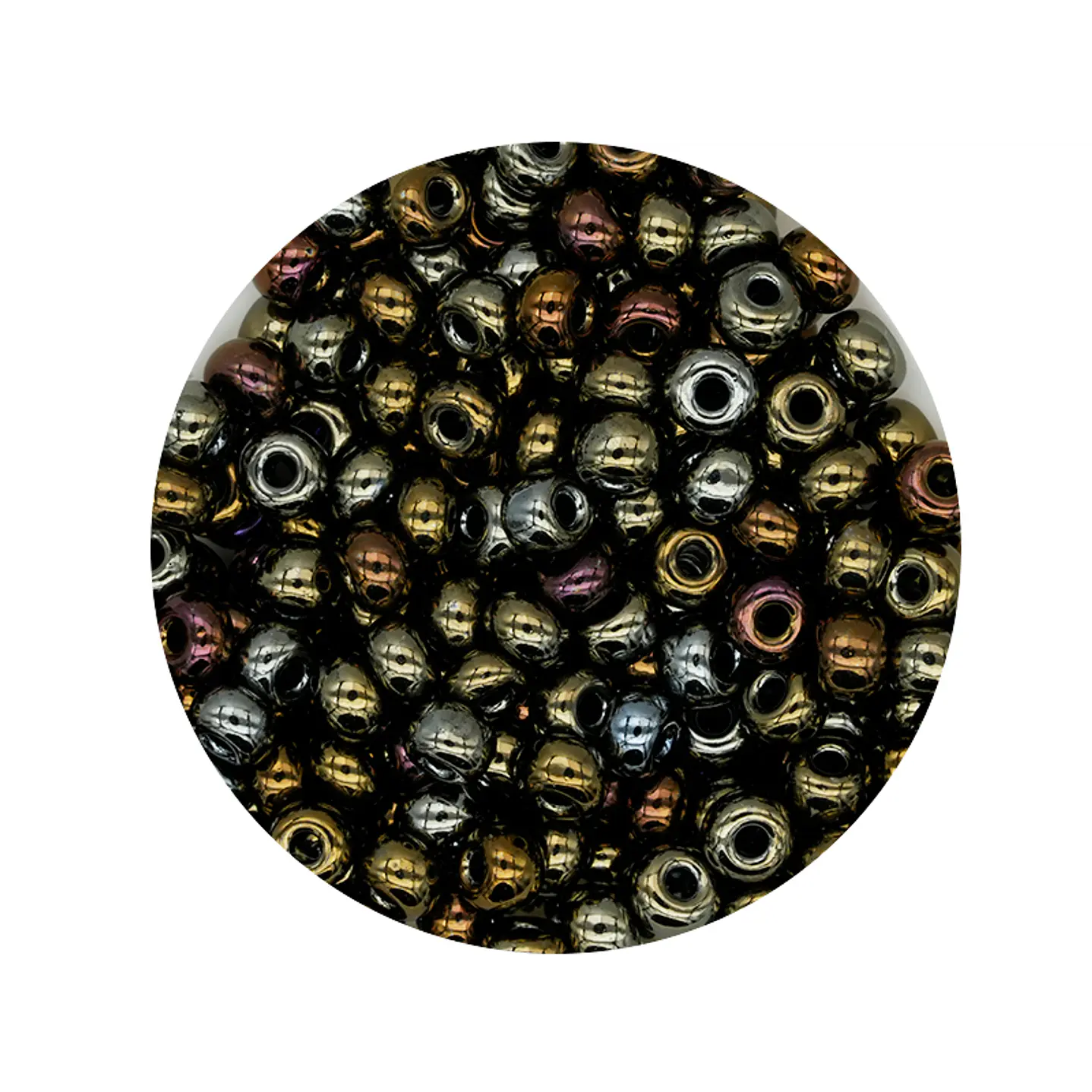 CHAQUIRA CHECA 6/0 (4MM) CAFE IRIZADO X 20 GRAMOS (296 UND APROX) 1