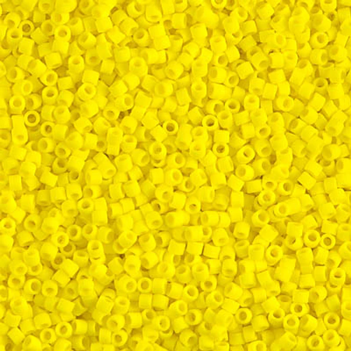 MIYUKI DELICA 11/0 MATE OPACO AMARILLO DB0751 POR 10 GRAMOS  1