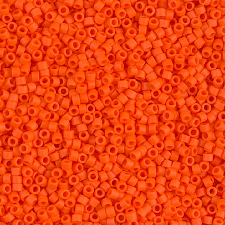 MIYUKI DELICA 11/0 MATE OPACO NARANJA DB0752 POR 10 GRAMOS  1