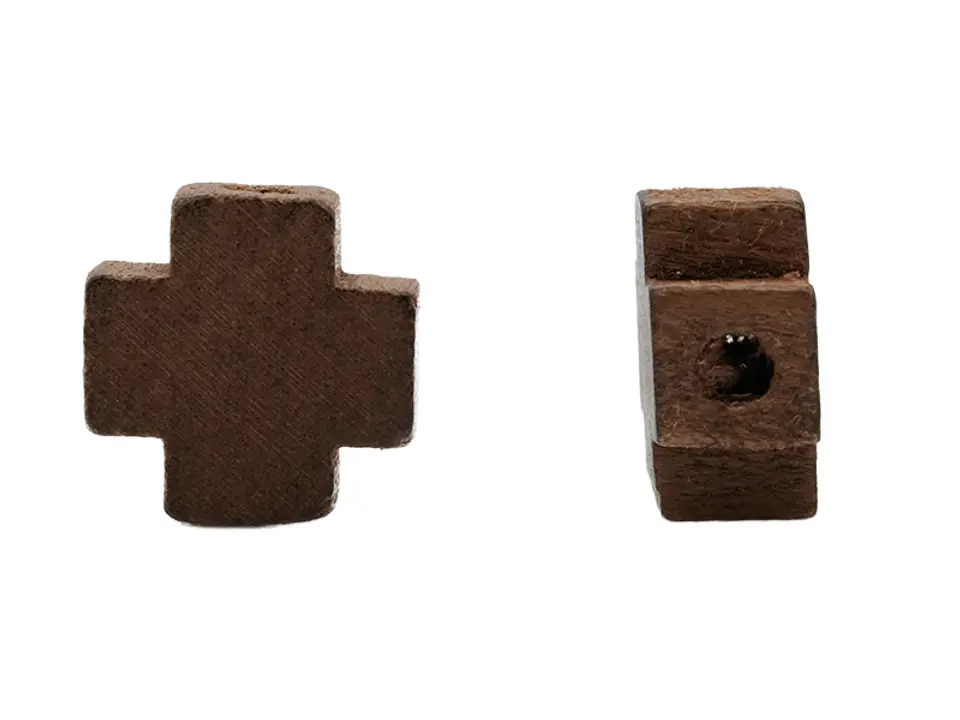 MADERA CRUZ CENTRO CAFE MIEL 10*10MM PAQUETE POR 10 UNIDADES 1