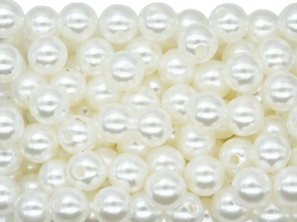 PERLA ACRILICA LISA BEIS 10MM PAQUETE 25 GRAMOS 1