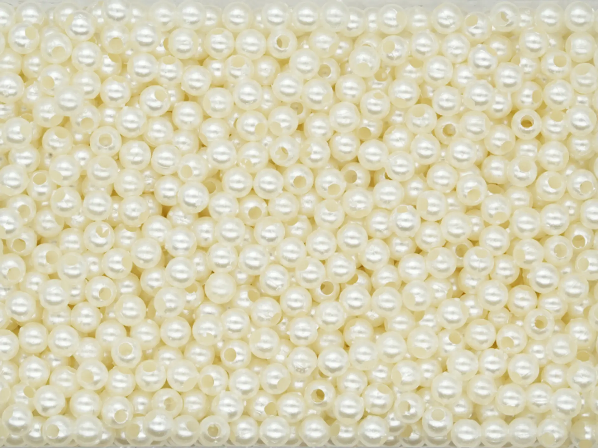 PERLA ACRILICA LISA BEIS 4MM PAQUETE 25 GRAMOS 1