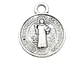 SAMAK PLATEADA DIJE MEDALLA SAN BENITO RELIEVE 12MM PAQUETE POR 26 UNIDADES APROXIMADAMENTE - Miniatura 1