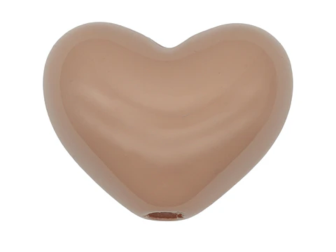 ACRILICO CORAZON PASADOR NUDE 17MM