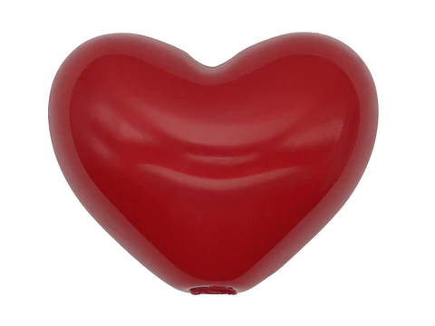ACRILICO CORAZON PASADOR ROJO 17MM