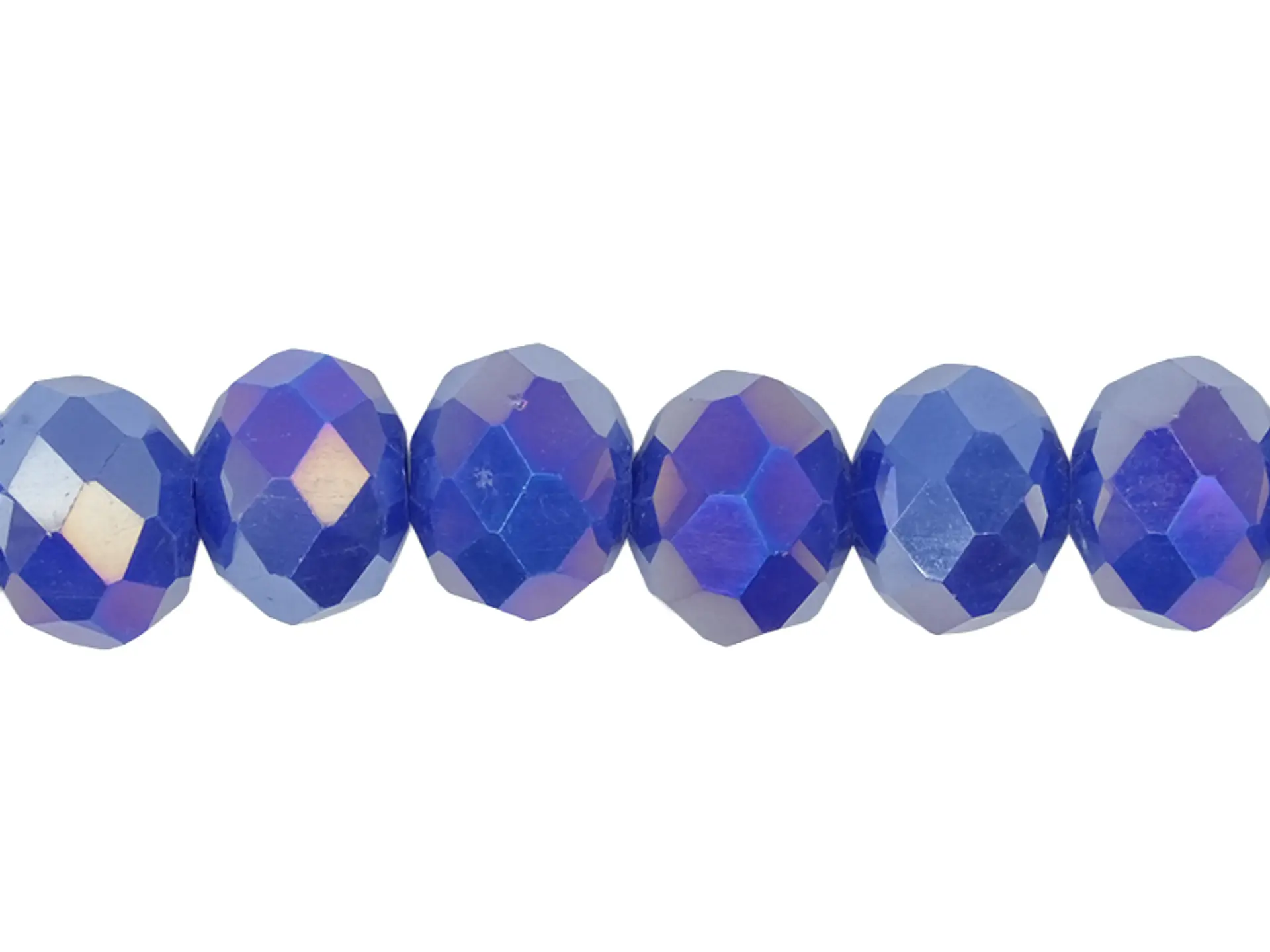 CRISTAL MURANO AZUL LAPISLAZURI MATE AB # 8MM TIRA 64 UNIDADES APROX 1