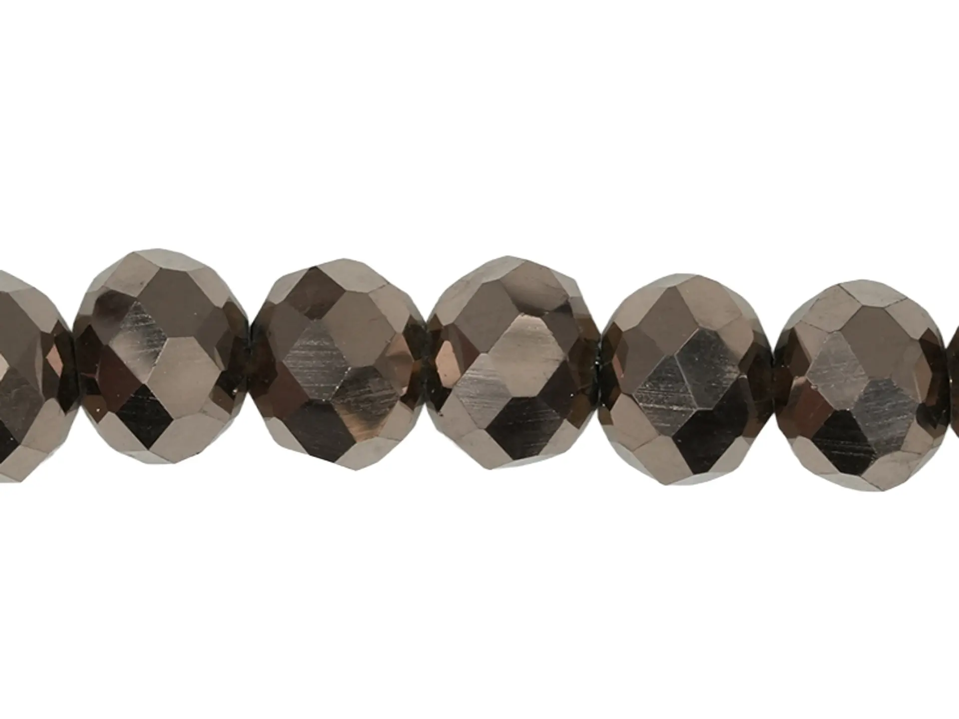 CRISTAL MURANO COBRE METALIZADO # 8MM TIRA 64 UNIDADES APROX 1
