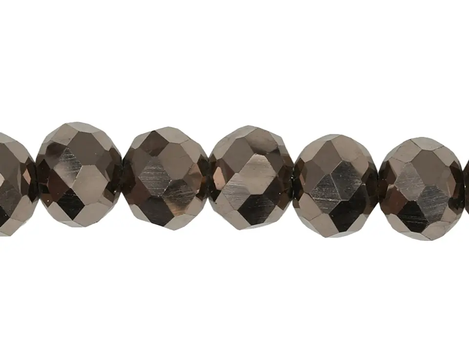 CRISTAL MURANO COBRE METALIZADO # 8MM TIRA 64 UNIDADES APROX 1