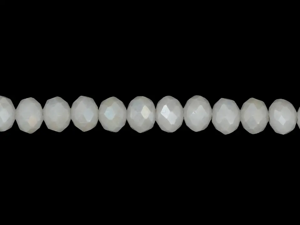 CRISTAL MURANO GRIS CLARO MATE AB # 6MM TIRA 84 UNIDADES APROX 1