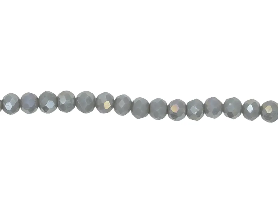 CRISTAL MURANO GRIS MATE AB # 4MM TIRA 146 UND APROX 1
