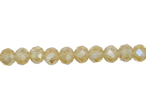 CRISTAL MURANO CHAMPAÑA DORADO TRANSPARENTE AB # 6MM TIRA 84 UNIDADES APROX