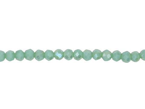 CRISTAL MURANO VERDE MENTA MATE AB # 4MM  TIRA 146 UND APROX