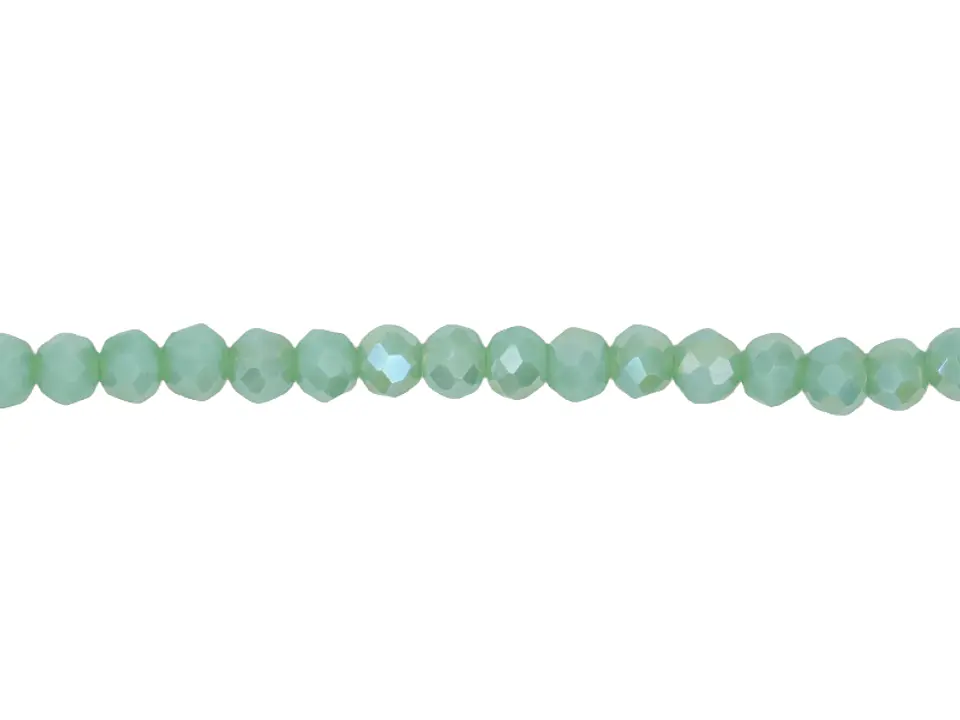 CRISTAL MURANO VERDE MENTA MATE AB # 4MM  TIRA 146 UND APROX 1