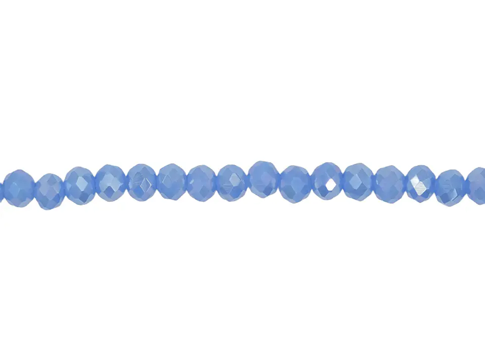 CRISTAL MURANO AZUL ORTENCIA MATE AB # 4MM  TIRA 146 UND APROX 1
