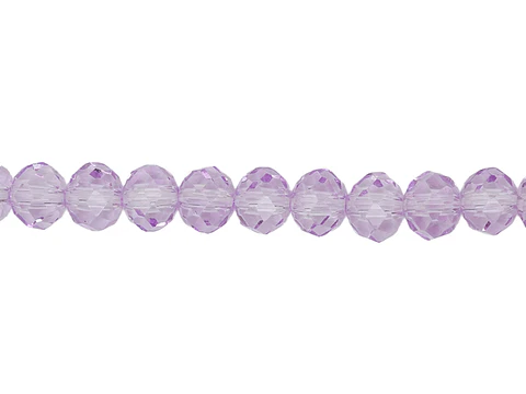 CRISTAL MURANO LILA TRANSPARENTE # 6MM TIRA 84 UNIDADES APROX 